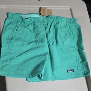 Patagonia Mint Green Women's Elastic Waist Shorts